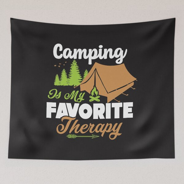 Item preview, Camping is My favorite Therapy designed and sold by mzakarya.