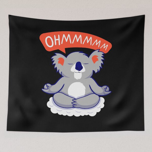 Item preview, Ohmmm Yoga Koala Tea I Meditation Relaxation designed and sold by lotushaza.