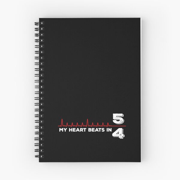 Item preview, My Heart Beats in 5/4 - for Drummers (white text) designed and sold by Kendall Anderson.