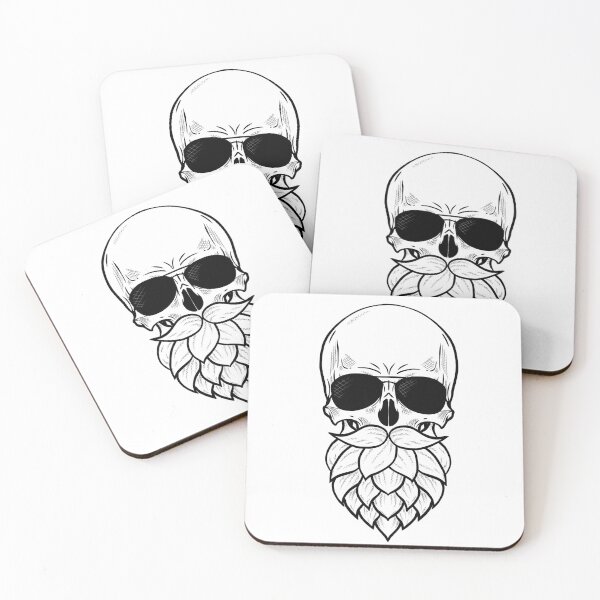 Item preview, Hop Bearded Skull designed and sold by LenasScribbles.