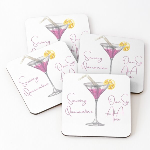 Item preview, Serviving Quarantine One Sip At A Time designed and sold by Red-ElYoubi.
