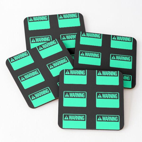 Item preview, Blank Turquoise Warning Hazard Sign Value Pack designed and sold by everything4eva.