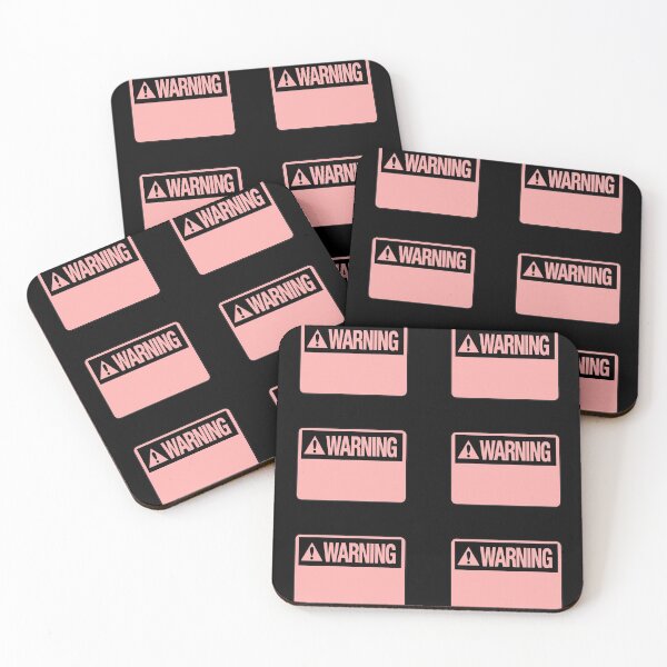 Item preview, Blank Peach Warning Hazard Sign Value Pack designed and sold by everything4eva.