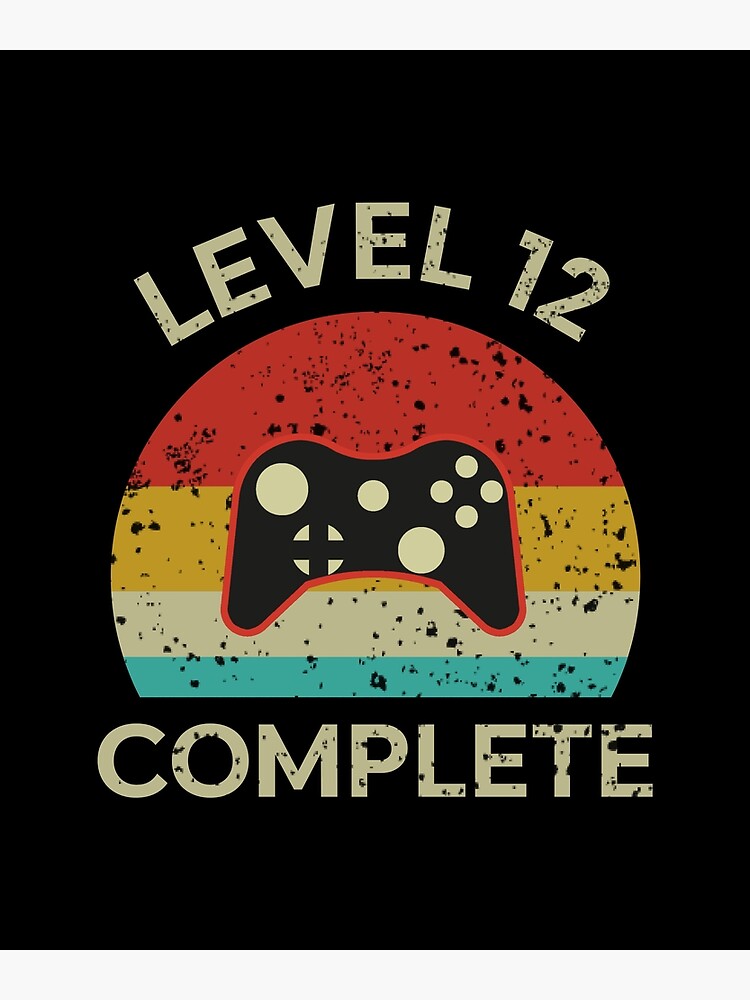 Level 12 Complete - 12nd Wedding Anniversary Gift Video Gamer | Greeting  Card