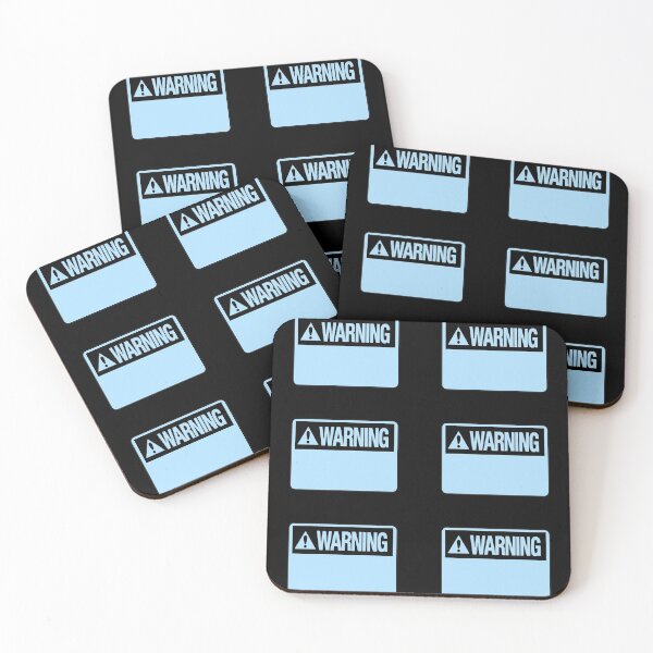 Item preview, Blank Pastel Blue Warning Hazard Sign Value Pack designed and sold by everything4eva.