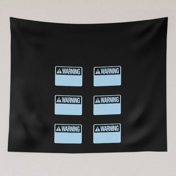Item preview, Blank Pastel Blue Warning Hazard Sign Value Pack designed and sold by everything4eva.