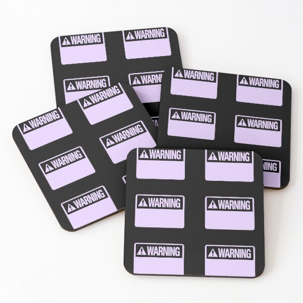 Item preview, Blank Pastel Purple Warning Hazard Sign Value Pack designed and sold by everything4eva.
