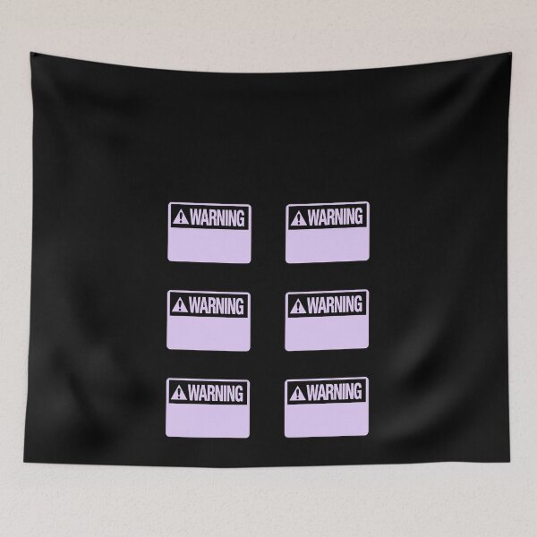 Item preview, Blank Pastel Purple Warning Hazard Sign Value Pack designed and sold by everything4eva.