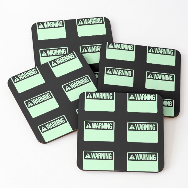 Item preview, Blank Pastel Green Warning Hazard Sign Value Pack designed and sold by everything4eva.