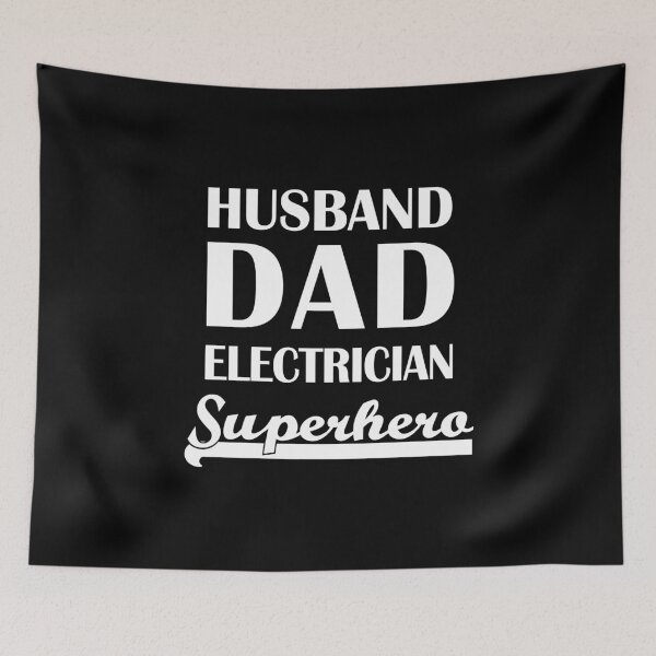 Item preview, Husband Dad Electrician Superhero designed and sold by theshirtinator.