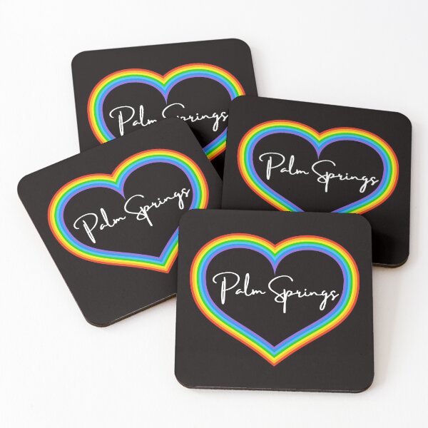 Item preview, Rainbow Heart Palm Springs  designed and sold by SloganExpress.