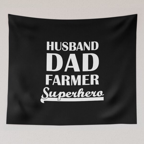 Item preview, Husband Dad Farmer Superhero designed and sold by theshirtinator.