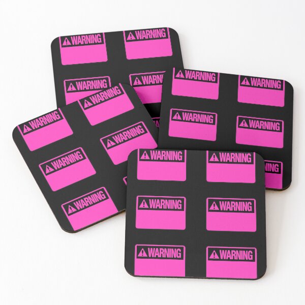Item preview, Blank Hot Pink Warning Hazard Sign Value Pack designed and sold by everything4eva.