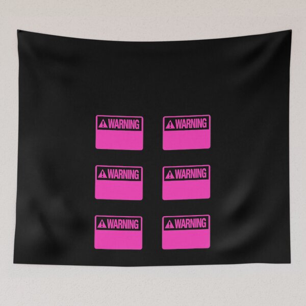 Item preview, Blank Hot Pink Warning Hazard Sign Value Pack designed and sold by everything4eva.