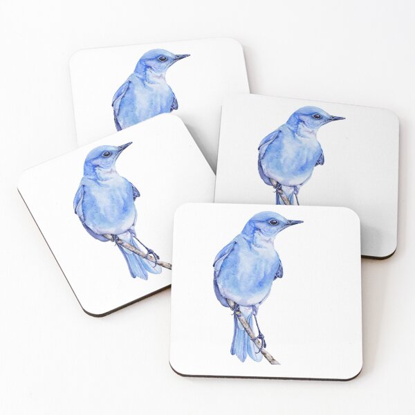 Item preview, Mountain Bluebird Watercolor designed and sold by carleeclarkeart.