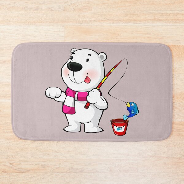 Item preview, Polar Bear fishing designed and sold by Cartoon-animals.