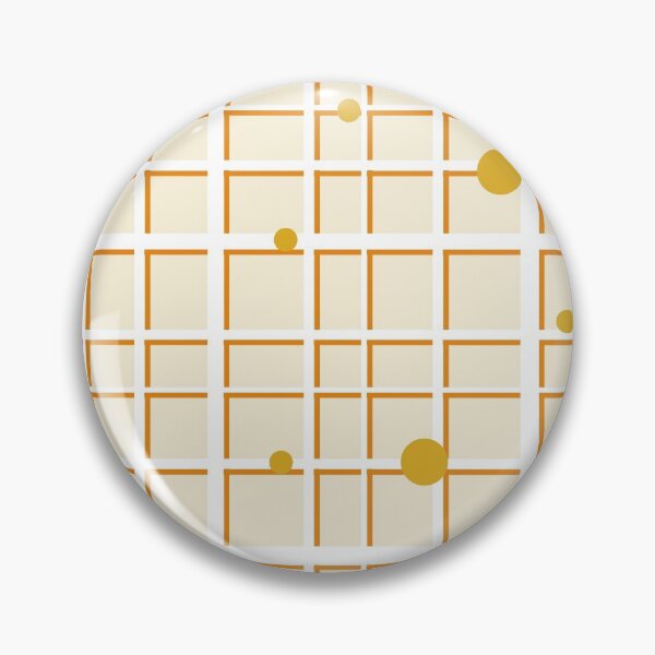 Item preview, White, yellow and orange grid pattern with golden dots designed and sold by BananiLettering.