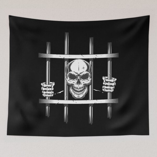 Item preview, Skull in Jail designed and sold by Blems.