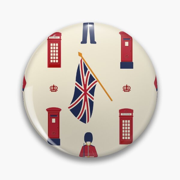 Item preview, London pattern. Royal guard, British flag, Telephone box, Mailbox designed and sold by BananiLettering.