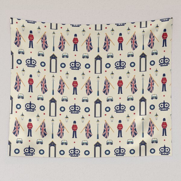Item preview, London pattern. Royal guard, British flag, Black cab designed and sold by BananiLettering.