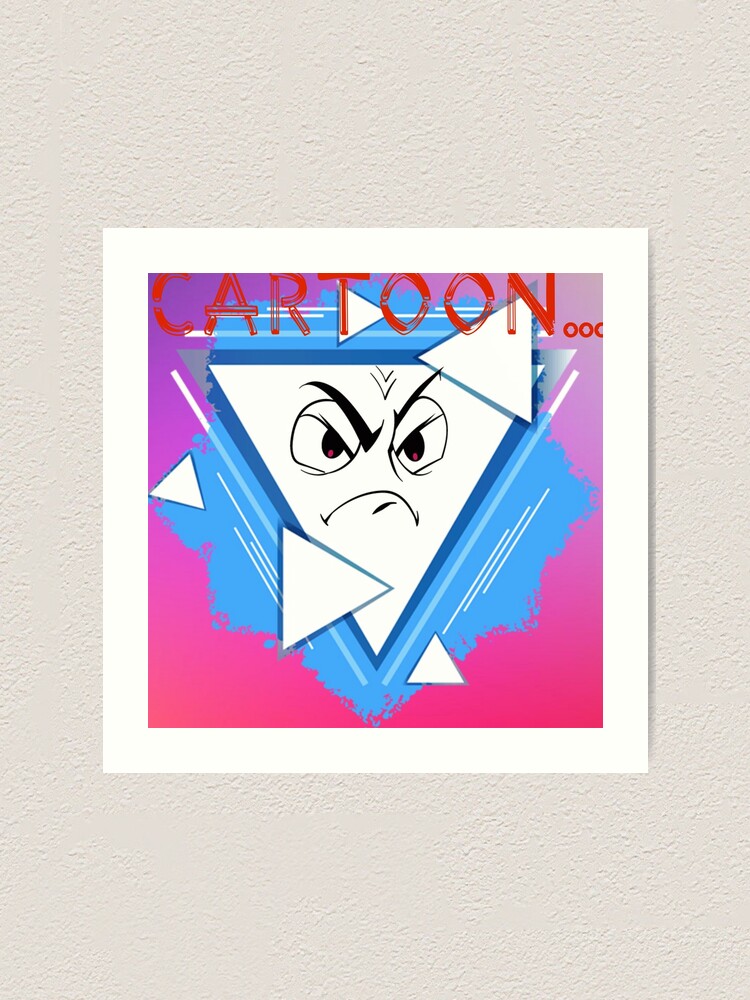 "unique cartoon logo design for redbubble." Art Print for Sale by