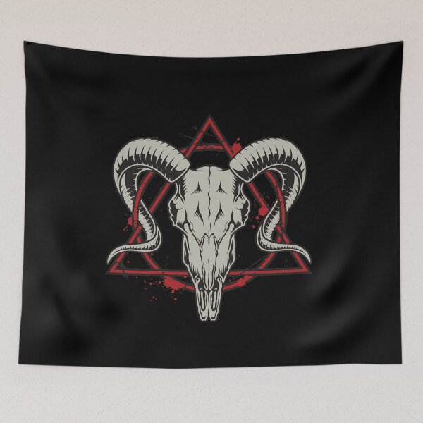 Item preview, Goat Head Skull designed and sold by Blems.