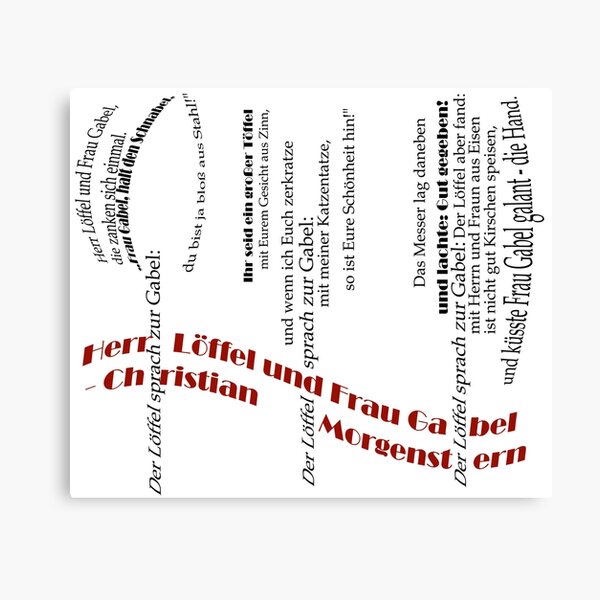 "Mr. Spoon and Mrs. Gabel Children's Poem by Christian x