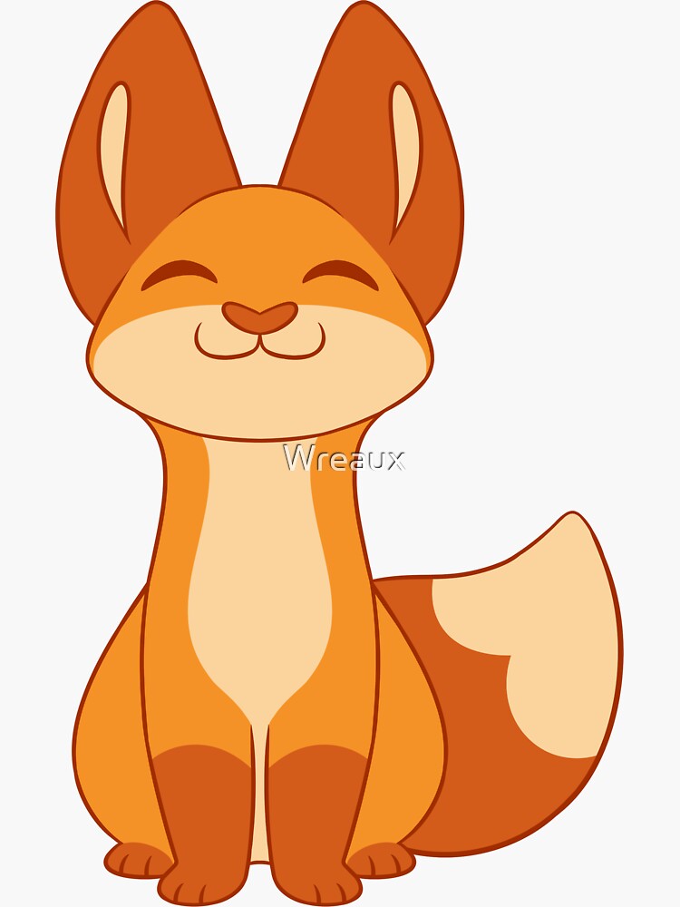 Cute Sitting Red Fox | Sticker