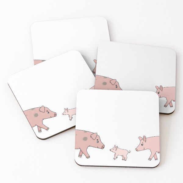 Item preview, Cute pink pigs family designed and sold by essskina.