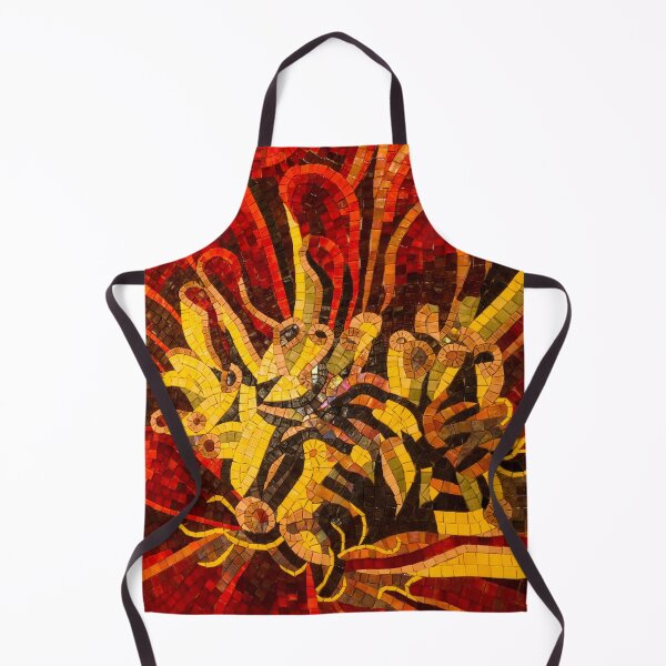 Item preview, Abstracted Floral - Mesmeric Mosaic in Bold Reds and Yellows designed and sold by Georgia Mizuleva.