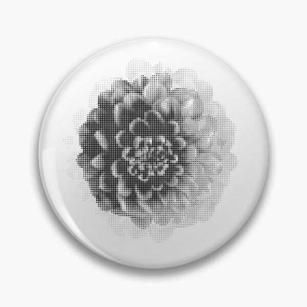 Item preview, Dotted Flower Vector Art 02 - Grayscale Printing Raster designed and sold by in-vectors.