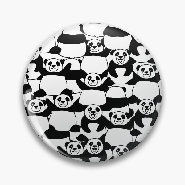 Item preview, Black and white funny cute pandas bears designed and sold by kostolom3000.