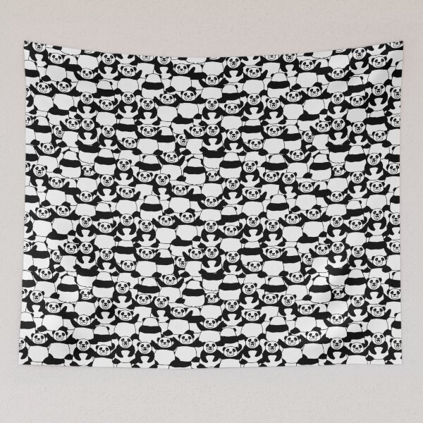 Item preview, Black and white funny cute pandas bears designed and sold by kostolom3000.