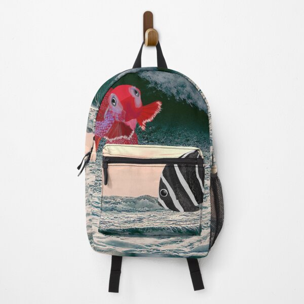 Item preview, Tropical Fish Seascape - Watercolor illustration Angel and Killifish with Ocean Photography. Caroline Laursen Original designed and sold by Caroline Laursen.
