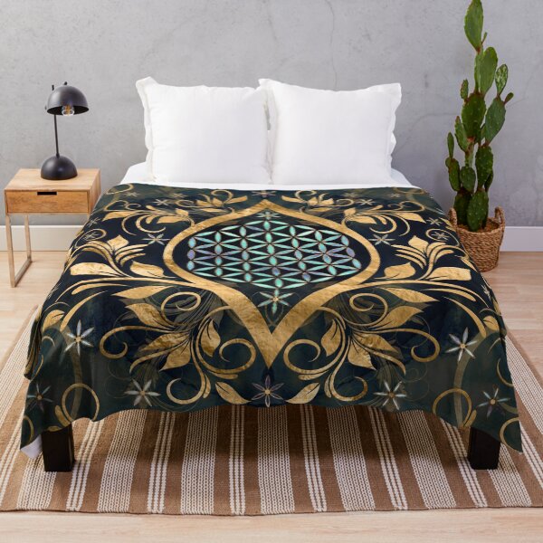 Item preview, Flower of Life -Gold and Crystal Swirl Ornament designed and sold by k9printart.