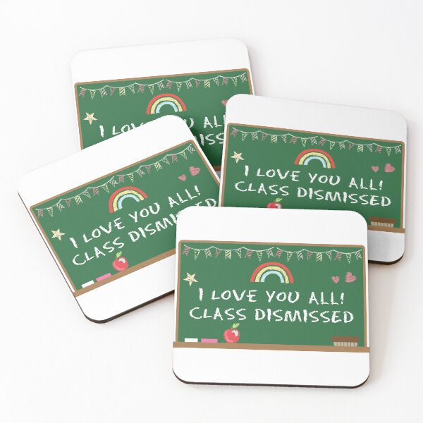 Item preview, Quote - I love you all! Class Dismissed, school chalk board print designed and sold by ThousandAutumns.