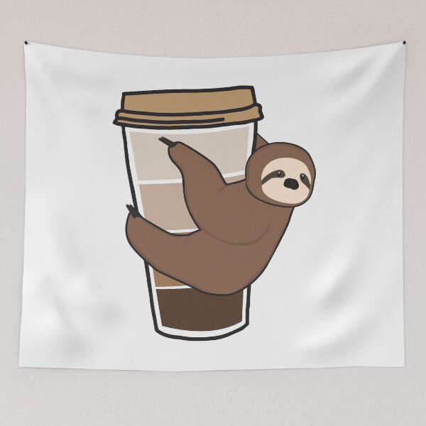 Item preview, Cute Sloth Coffee Charging designed and sold by RobomShop.