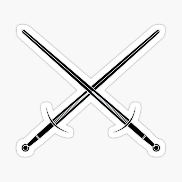 Item preview, Hand and a half swords / Crossed bastard swords (black) designed and sold by PabloDeChenez.