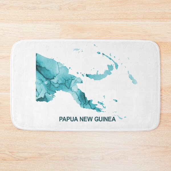 Item preview, Papua New Guinea Map - Blue Watercolour designed and sold by PNG-pikinini.