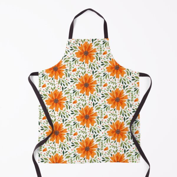 Item preview, Orange flowers pattern designed and sold by Olizabet.