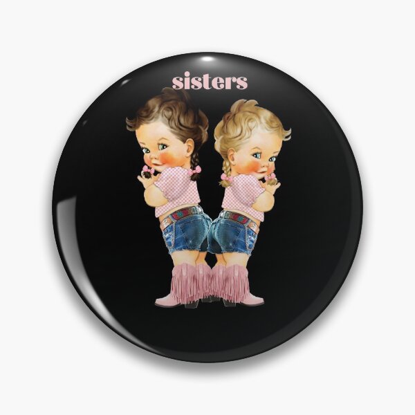 Item preview,  sisters country cuties cowgirl sticker pack 7 cute baby's designed and sold by amy greaves.
