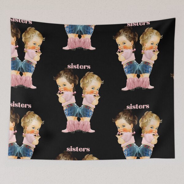 Item preview,  sisters country cuties cowgirl sticker pack 7 cute baby's designed and sold by amy greaves.
