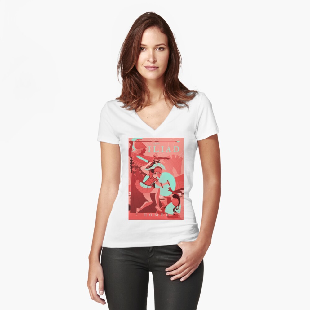 Item preview, Fitted V-Neck T-Shirt designed and sold by flaroh.