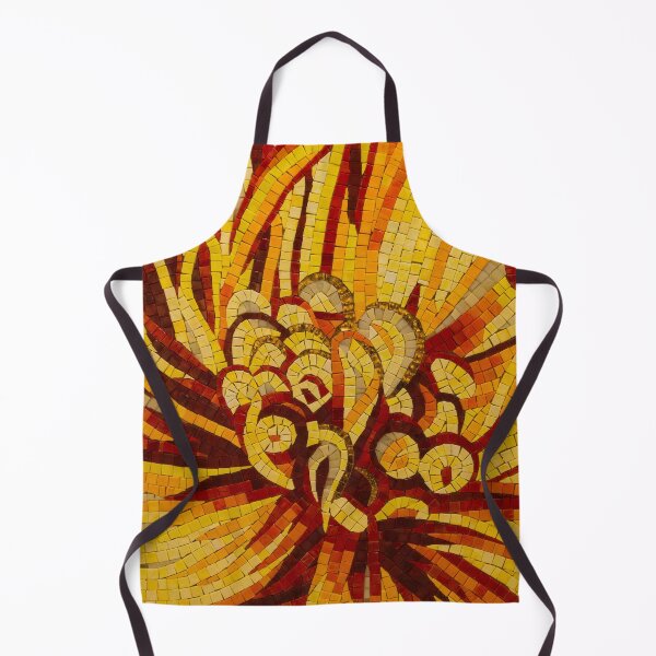 Item preview, Sparkling, Intricate Golds and Yellows - a Floral Ceramic Tile Mosaic designed and sold by Georgia Mizuleva.