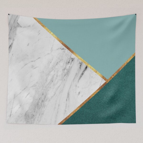 Item preview, Green Gold Geometric Marble designed and sold by MA DESIGNS.