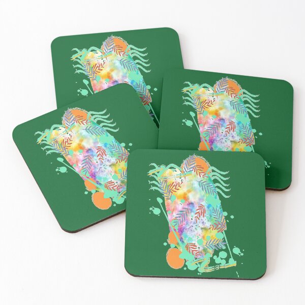 Item preview, Psychedelic Wacky Trippy Colorful abstract leaves design,  Floral  Abstract Art, Inspired by Nature designed and sold by Adri Barnard.