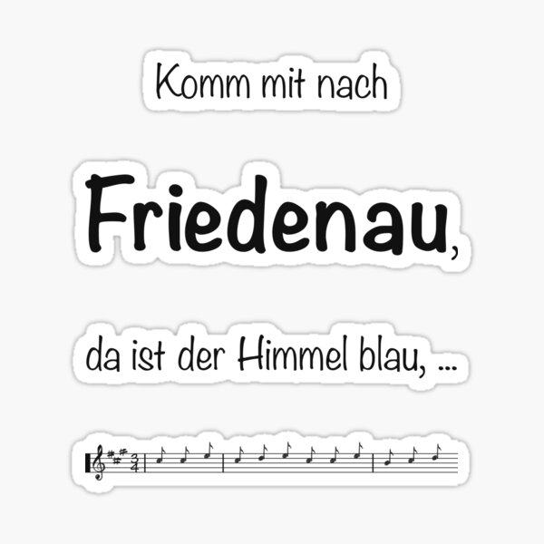 Friedenau Lied Sticker