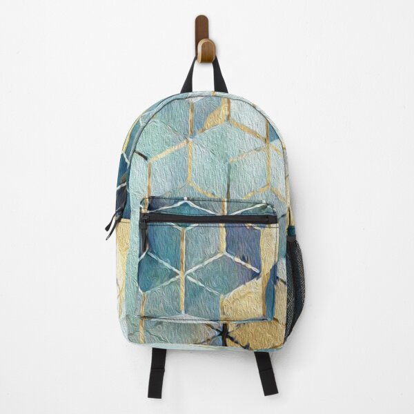 Item preview, Liquid Gold between Cubes - Geometric Art designed and sold by Hidden Style Store.