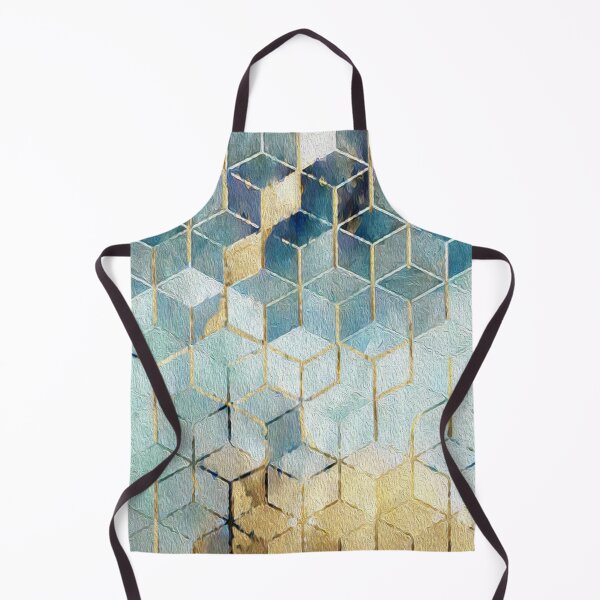 Item preview, Liquid Gold between Cubes - Geometric Art designed and sold by Hidden Style Store.