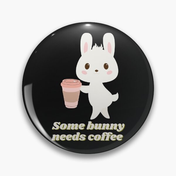 Item preview, Some Bunny Needs Coffee (Pink Coffee Cup) designed and sold by CaitU.